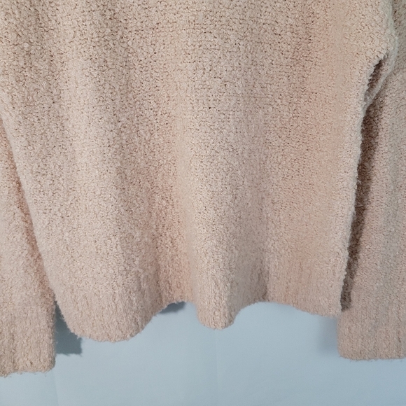 A New Day Women's Baby Pink Wool Blend Hooded Sweater Sz M Fall Winter Barbie - Picture 5 of 11